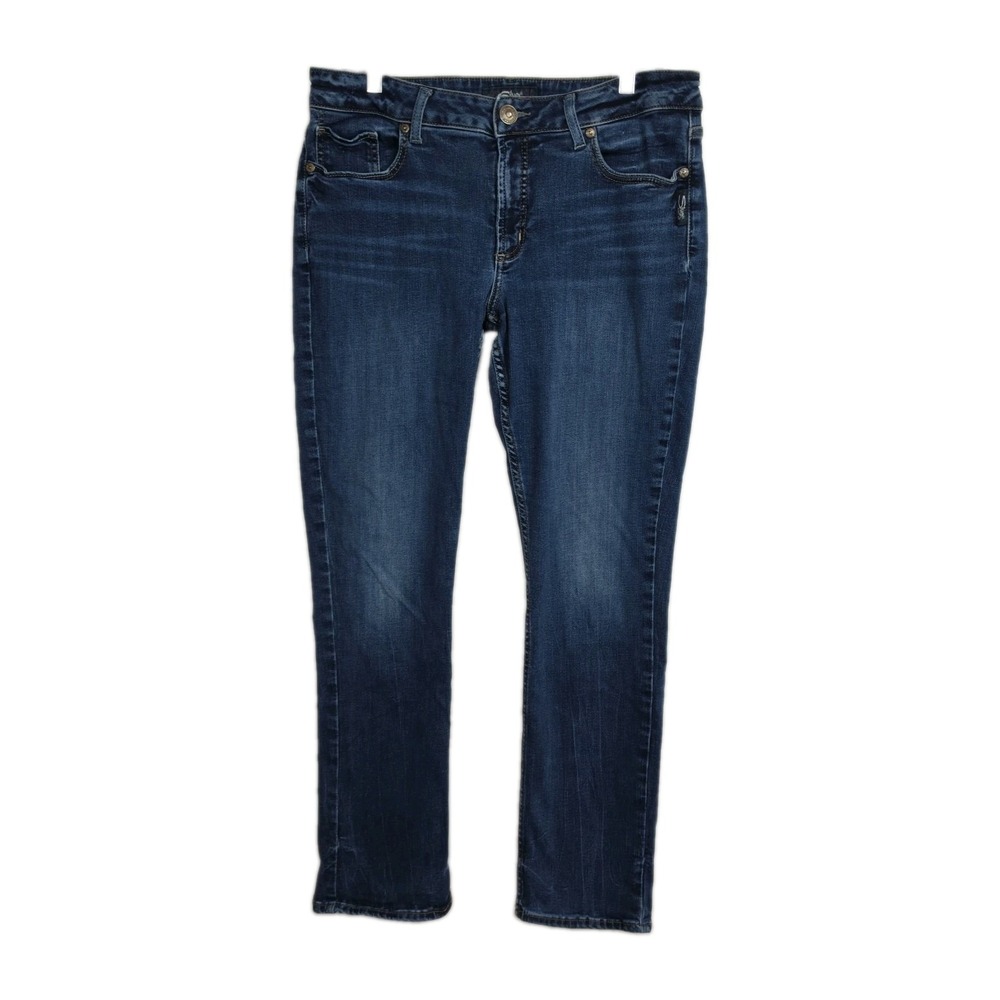 Silver Jeans Co. Elyse Straight Jeans Women's Size 33x30 Med. Wash Blue